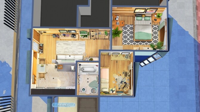 Sims 4 PINECREST APARTMENTS #402 at Aveline Sims