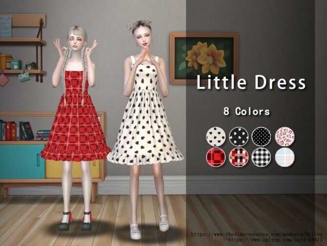 Sims 4 Little dress by Arltos at TSR