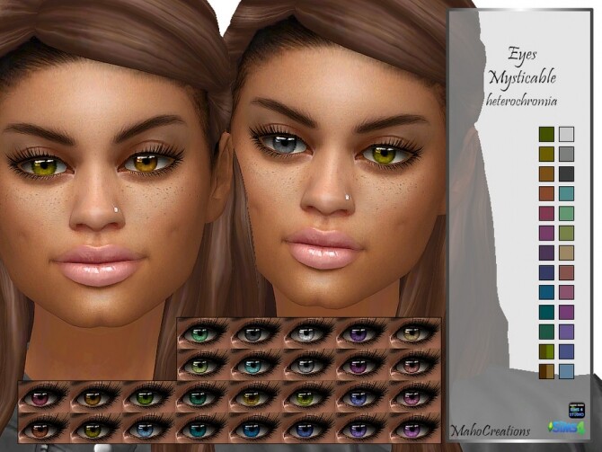 Sims 4 Eyes Mysticable Heterochromia by MahoCreations at TSR