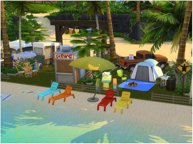 Sims 4 Open Sea Camping by lotsbymanal at TSR
