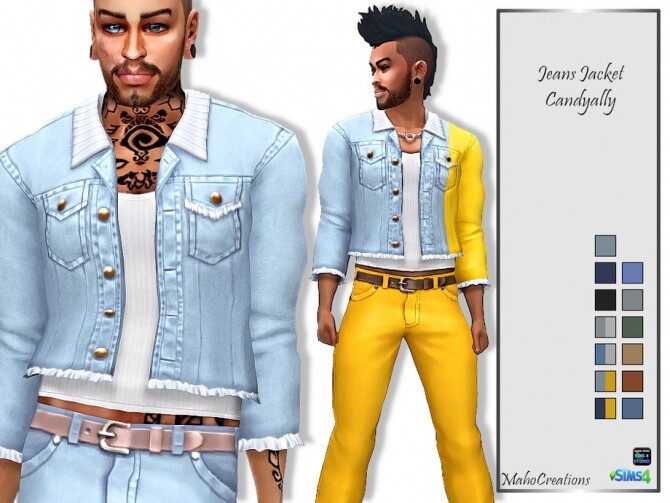 Sims 4 Jeans Jacket Candyally by MahoCreations at TSR