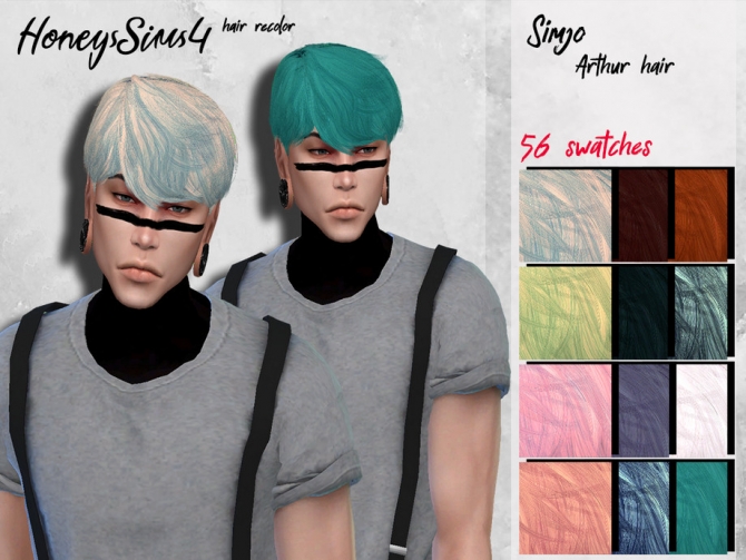 Simjo's Arthur male hair recolor by HoneysSims4 at TSR » Sims 4 Updates