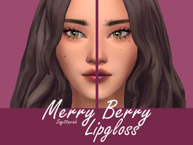 Sims 4 Merry Berry lipgloss by Sagittariah at TSR