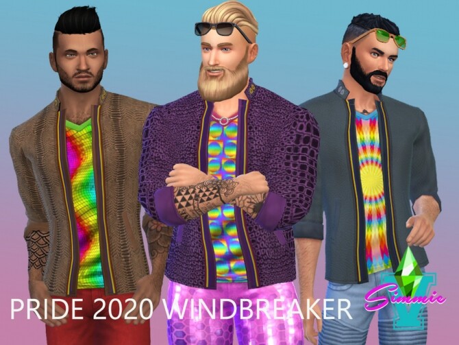 Sims 4 Pride 2020 Windbreaker by SimmieV at TSR