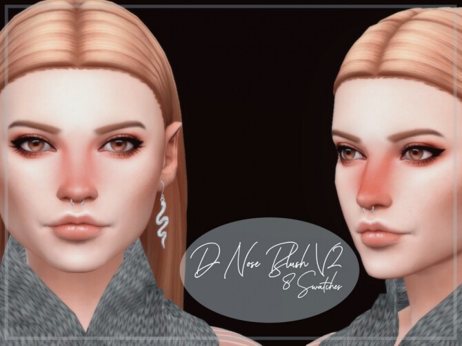 Sims 4 D Nose Blush V2 by Reevaly at TSR