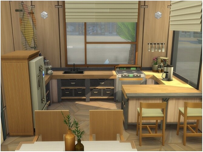 Sims 4 Modern Tiny ECO home by lotsbymanal at TSR