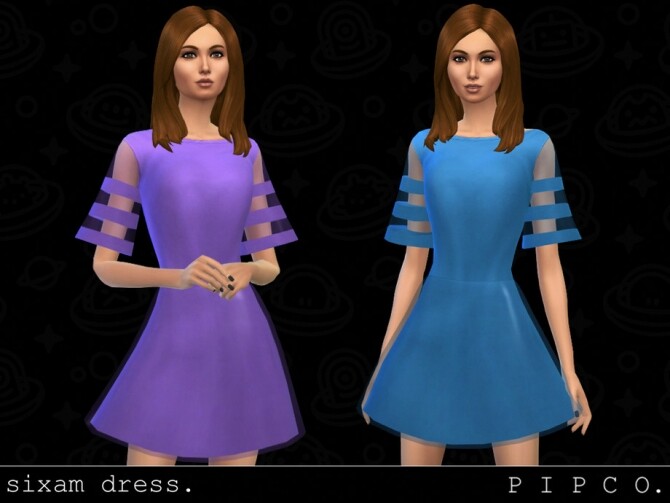 Sims 4 Sixam dress by Pipco at TSR