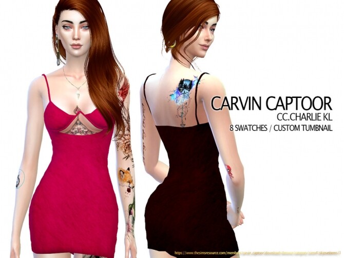 Sims 4 Charlie KL dress by carvin captoor at TSR