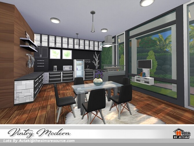 Sims 4 Vintry Modern home by autaki at TSR