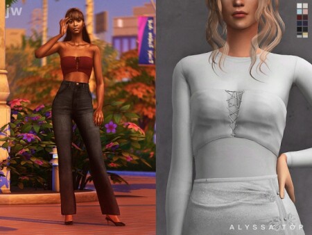 Alyssa top by jwofles-sims at TSR