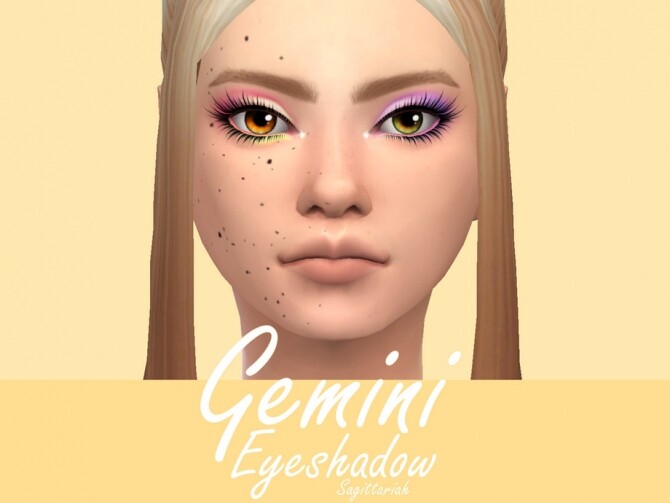 Sims 4 Gemini Eyeshadow by Sagittariah at TSR