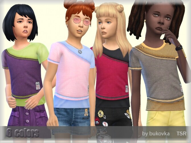 Sims 4 Shirt Child F by bukovka at TSR