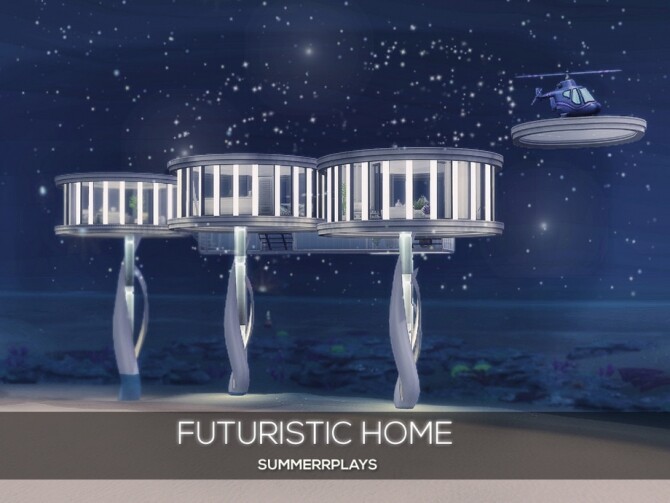 Sims 4 Futuristic Home by Summerr Plays at TSR