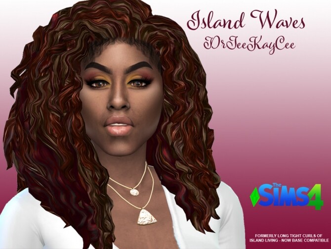Sims 4 Island Waves hair by drteekaycee at TSR