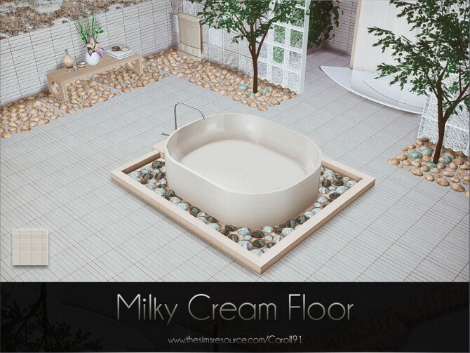 Sims 4 Milky Cream Floor Created by Caroll91 at TSR