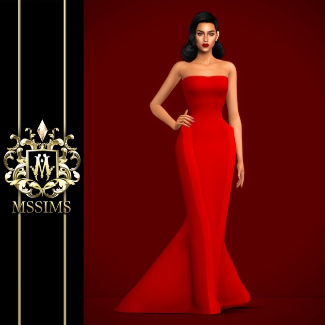 Sims 4 STRUCTURE GOWN (P) at MSSIMS