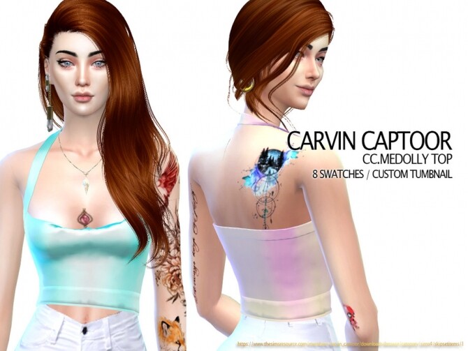 Sims 4 Medolly Top by carvin captoor at TSR