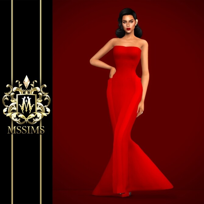 Sims 4 STRUCTURE GOWN (P) at MSSIMS