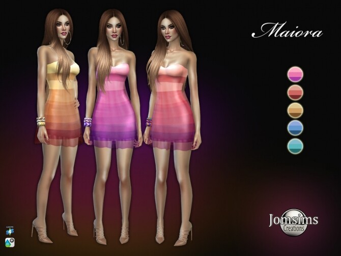 Sims 4 Maiora dress by  jomsims at TSR
