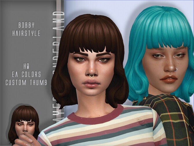 Sims 4 Bobby Hairstyle by PlayersWonderland at TSR