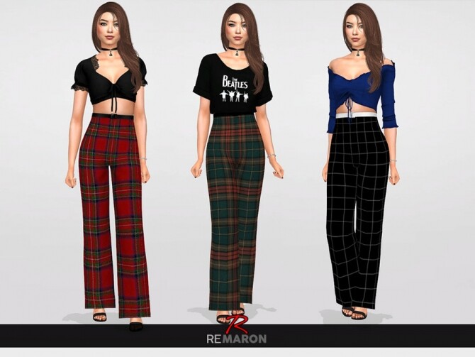Sims 4 Work Pants for Women 01 by remaron at TSR