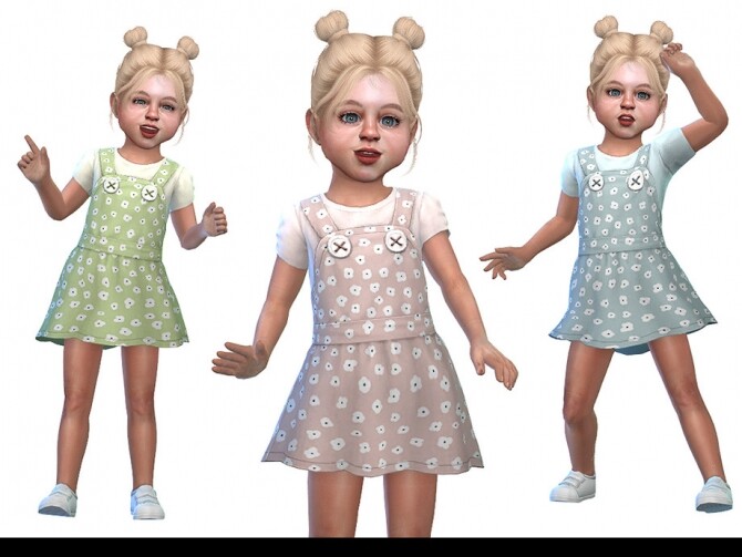 Sims 4 Pinafore dress for Toddler Girls 04 by Little Things at TSR