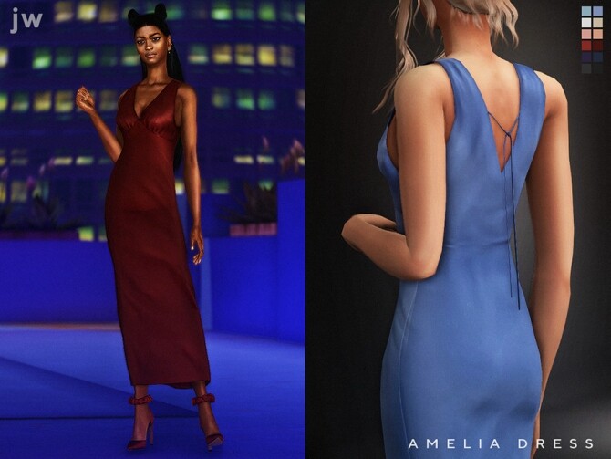 Sims 4 Amelia Dress by  jwofles sims at TSR