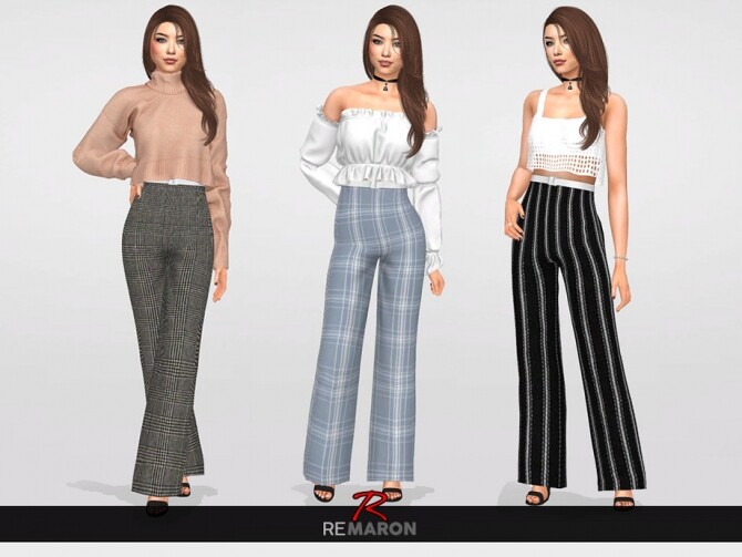 Sims 4 Work Pants for Women 01 by remaron at TSR