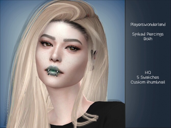 Sims 4 Spiked Piercing BOTH by PlayersWonderland at TSR