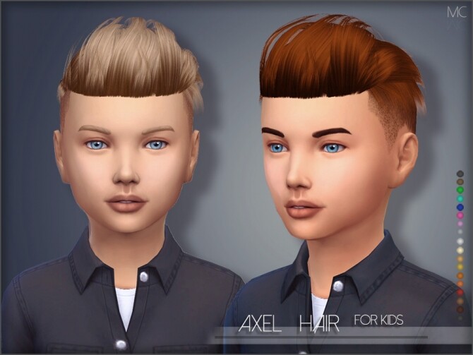 Sims 4 Axel Hair Kids by Mathcope at TSR
