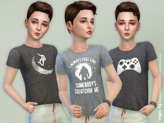 Sims 4 T Shirt Collection for Boys P17 by lillka at TSR