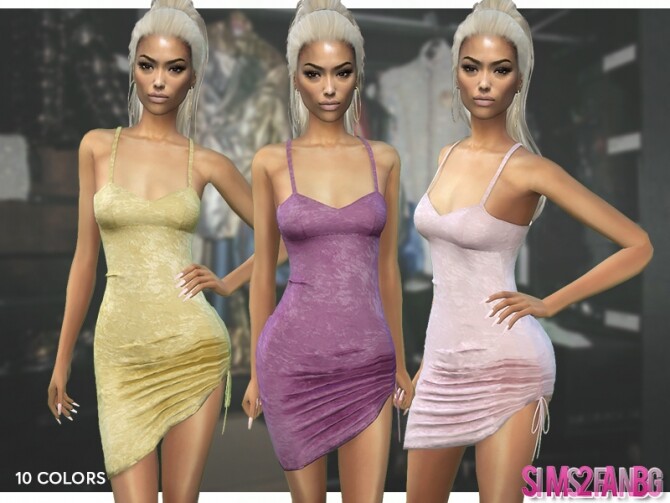 Sims 4 403 Velvet Dress by sims2fanbg at TSR
