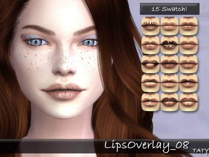 Sims 4 Lips Overlay 08 by tatygagg at TSR