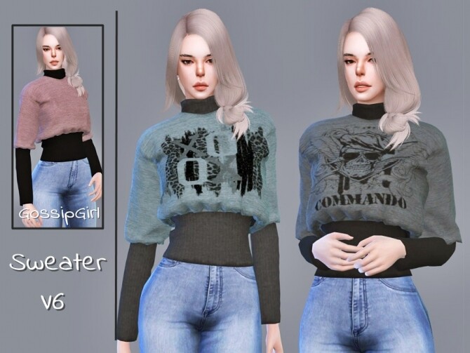 Sims 4 Sweater V6 by GossipGirl S4 at TSR