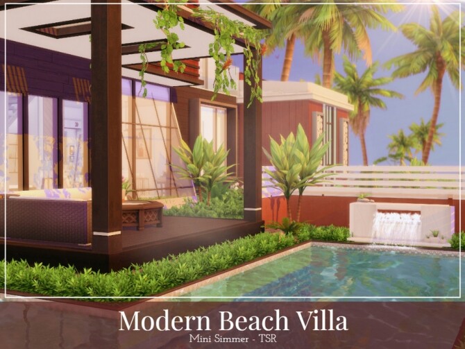 Sims 4 Modern Beach Villa by Mini Simmer at TSR
