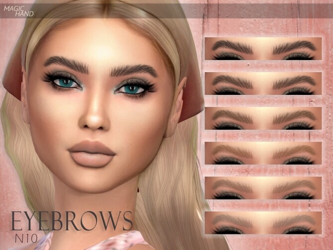 Sims 4 Eyebrows N10 by MagicHand at TSR