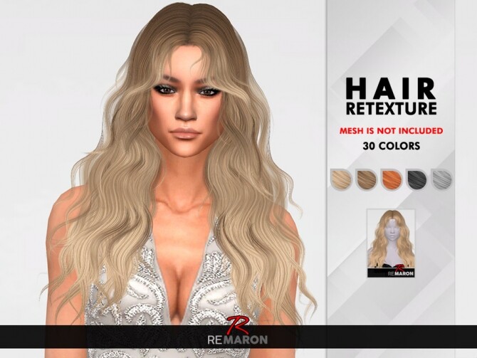 Sims 4 ON1216 Hair Retexture by remaron at TSR