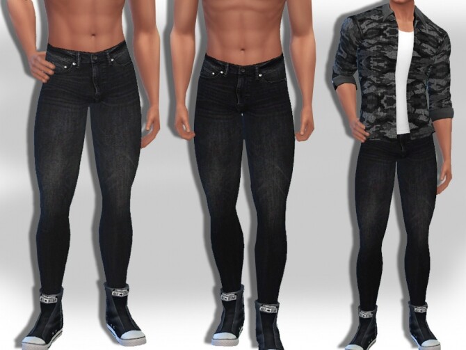 Sims 4 Dark Fit Jeans by Saliwa at TSR