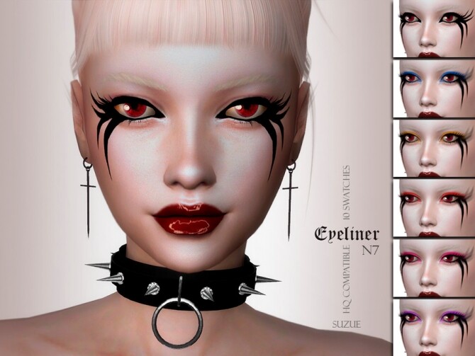 Sims 4 Eyeliner N7 by Suzue at TSR