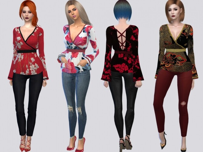 Sims 4 Tansarville Blouse by McLayneSims at TSR