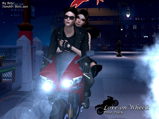 Sims 4 Love on Wheels Pose Pack by Beto ae0 at TSR