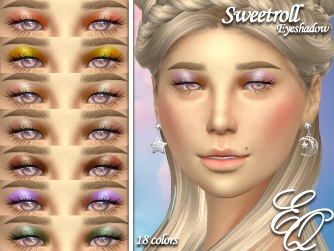 Sims 4 Sweetroll Eyeshadow by EvilQuinzel at TSR
