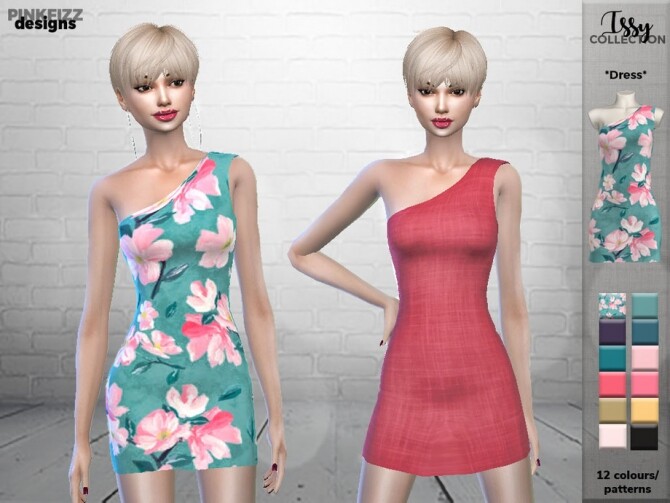 Sims 4 Issy Dress PF103 by Pinkfizzzzz at TSR