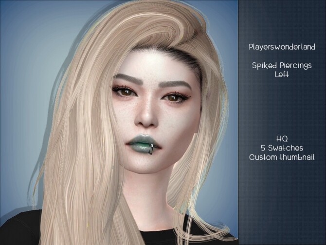 Sims 4 Spiked Piercing LEFT by PlayersWonderland at TSR