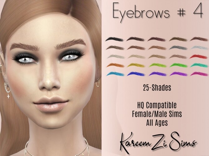 Sims 4 Eyebrows #4 by KareemZiSims at TSR