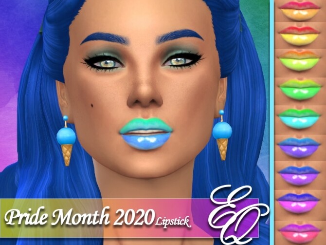 Sims 4 Pride Month 2020 Lipstick by EvilQuinzel at TSR