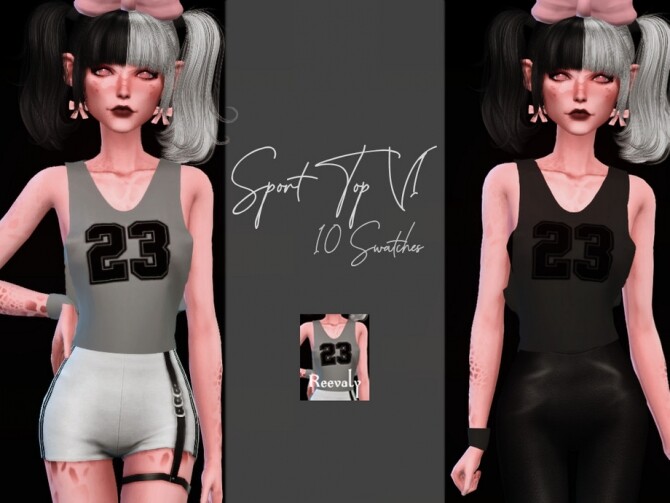 Sims 4 Sport Top V1 by Reevaly at TSR