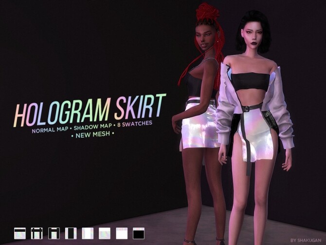 Sims 4 Hologram Skirt by Alexa Catt at TSR