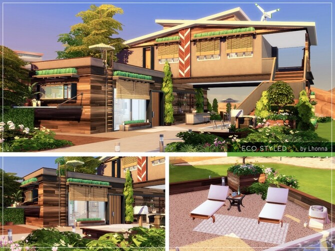 Sims 4 Eco Styled suburban house by Lhonna at TSR