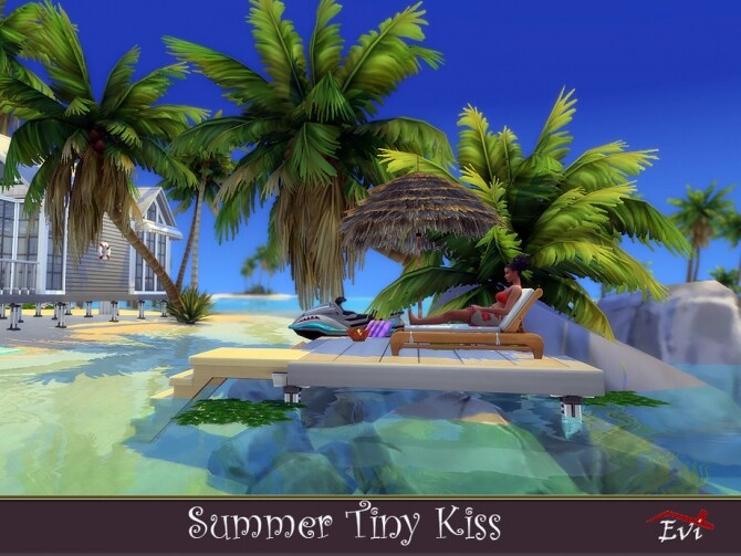 Sims 4 Summer Tiny Kiss Home by evi at TSR